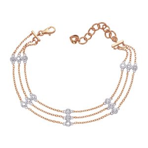 Rose White Gold Diamond By The Yard Brac