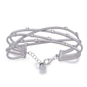 White Gold Bangle Italian Made