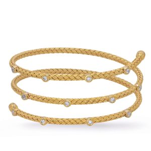 White Gold Bangle Italian Made