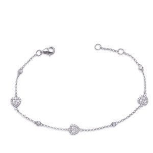 White Gold Diamond By The Yard Bracelet
