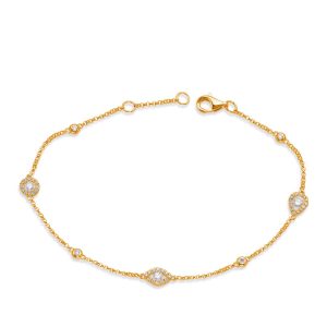 Yellow Gold Diamond By The Yard Bracelet