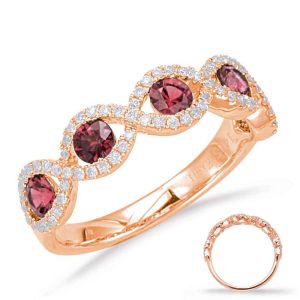 Rose Gold Ruby & Diamond Ring
