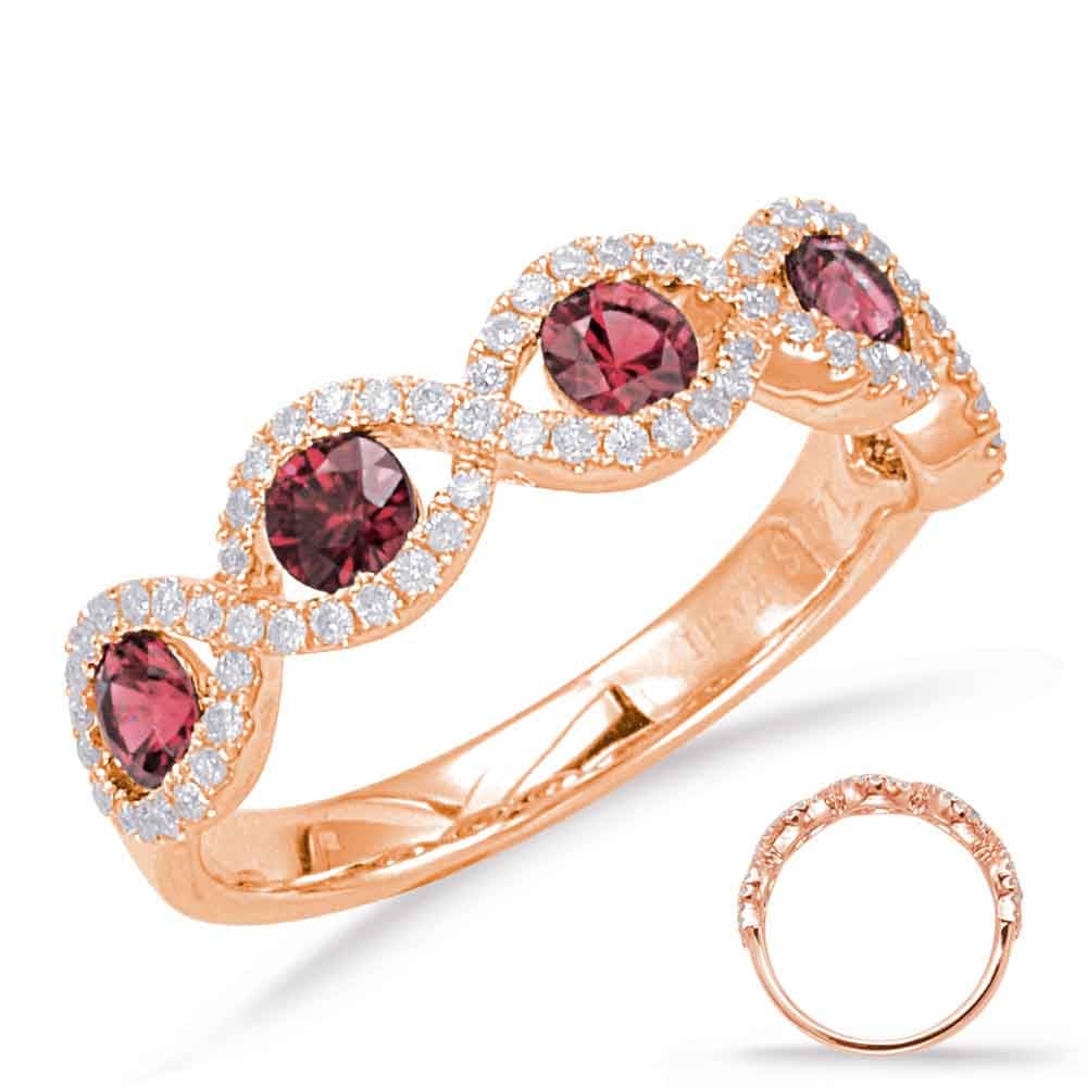 Rose Gold Ruby & Diamond Ring