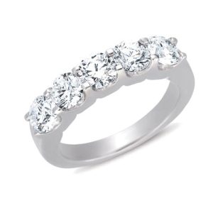 White Gold Diamond Five Stone