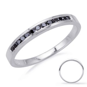 White Gold Black Diamond Band