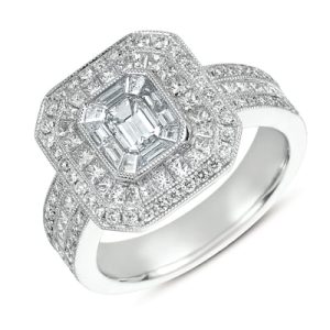 White Gold Micro Pave Ring