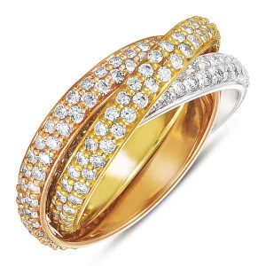 Shared Prong Tri-Color Eternity