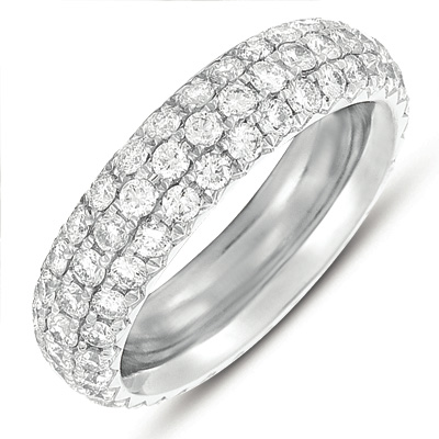 White Gold Pave Eternity Band