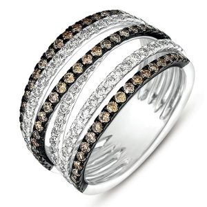 White Gold Champagne Fashion Ring