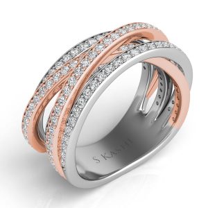 Rose & White Gold Diamond Fashion Ring