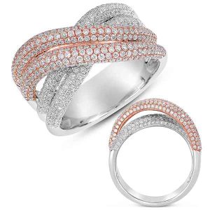 Rose & White Gold Fashion Ring