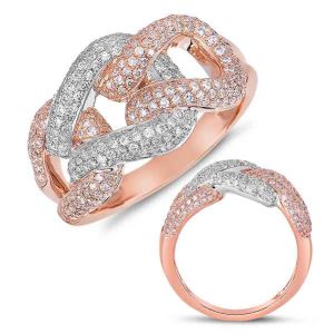 Rose & White Gold Fashion Diamond Ring
