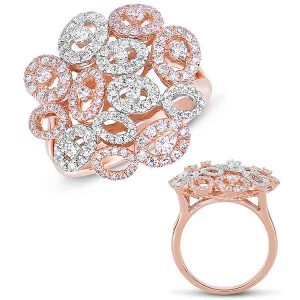 Rose & White Gold Diamond Ring
