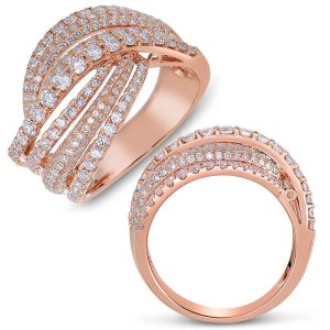 Rose Gold Diamond Fashion Ring