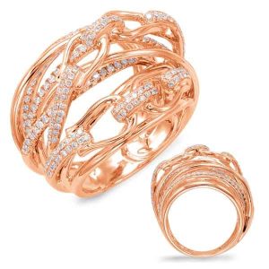 Rose Gold Diamond Fashion Ring