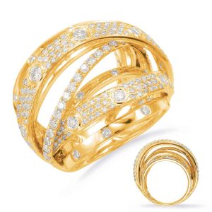 Yellow Gold Diamond Fashion Ring