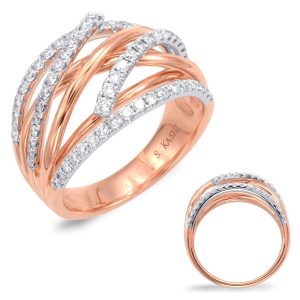 Rose & White Gold Fashion Ring