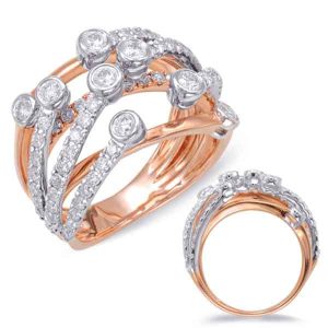 White & Rose Diamond Fashion Ring