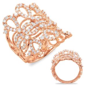 Rose Gold Diamond Fashion Ring