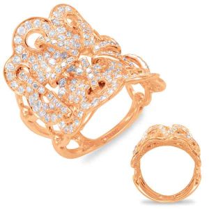 Rose Gold Diamond Fashion Ring