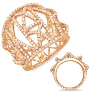 Rose Gold Diamond Fashion Ring