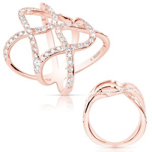 Rose Gold Diamond Fashion Ring