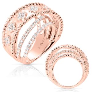 Rose Gold Diamond Fashion Ring