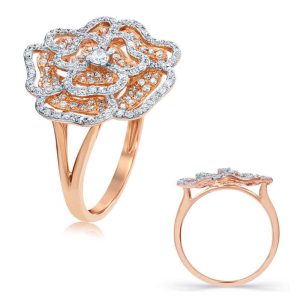 Rose Gold Diamond Fashion Ring