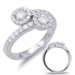 White Gold Two Stone Ring
