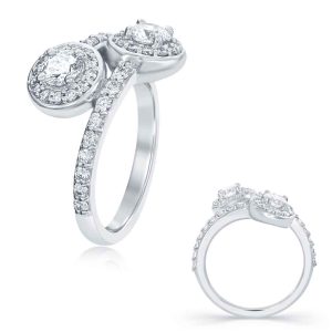 White Gold Two Stone Ring