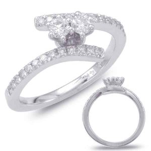 White Gold Two Stone Ring