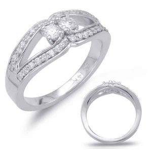 White Gold Two Stone Ring