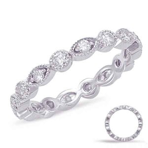 White Gold Stackable Eternity Band
