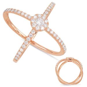 Rose Gold Diamond Fashion Ring