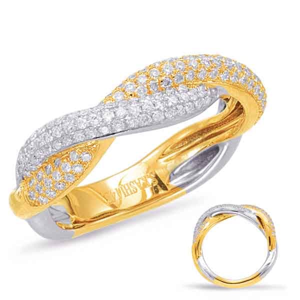 Yellow & White Gold Diamond Fashion Ring