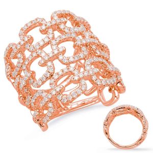 Rose Gold Diamond Fashion Ring