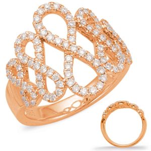 Rose Gold Diamond Fashion Ring