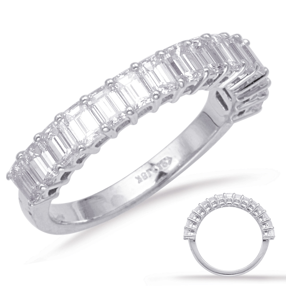Emerald cut Diamond Band
