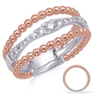 Rose & White Gold Diamond Fashion Ring