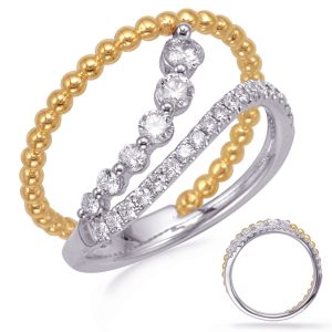 Yellow & White Gold Diamond Fashion Ring