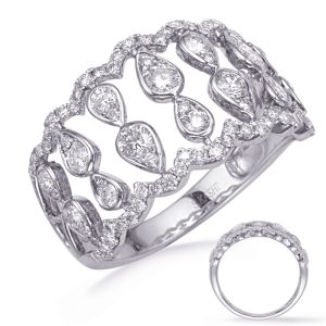 White Gold Diamond Fashion Ring