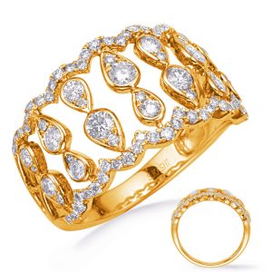 Yellow Gold Diamond Fashion Ring