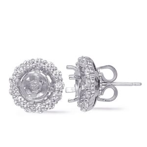 White Gold Jackets Earring .25ct each