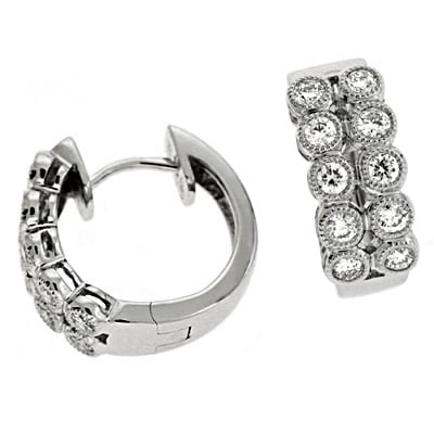 White Gold Huggie Earring