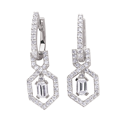 White Gold Huggie Earring