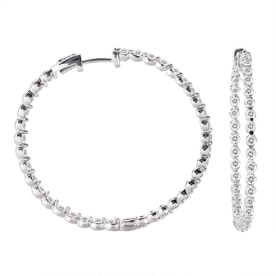 Diamond Hoop Earring 37mm