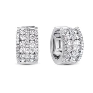White Gold Huggie Earring