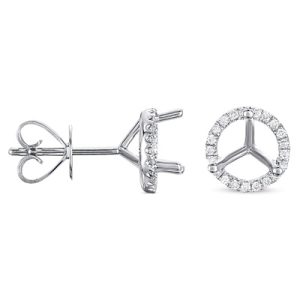 Three Prong Earring Setting 1.50ct TW