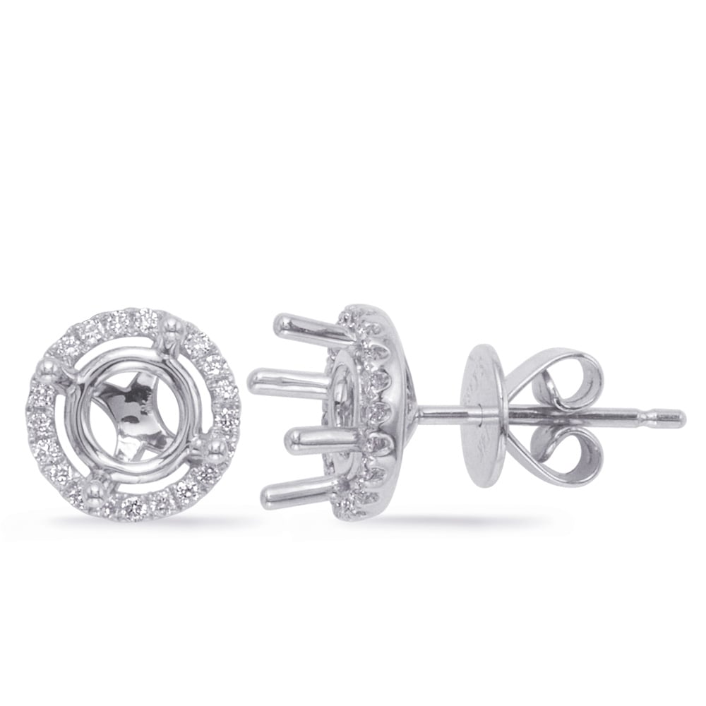 Four Prong Earring Setting For 1.50ct tw