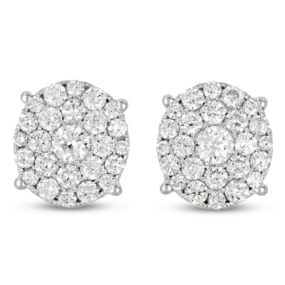 White Gold Diamond Earring